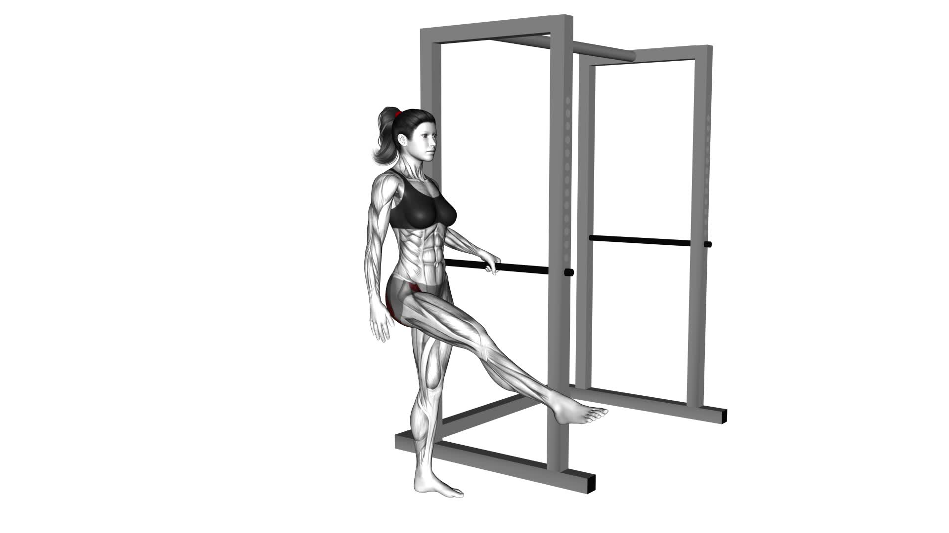 Back Forward Leg Swings (female) - Video Exercise Guide & Tips