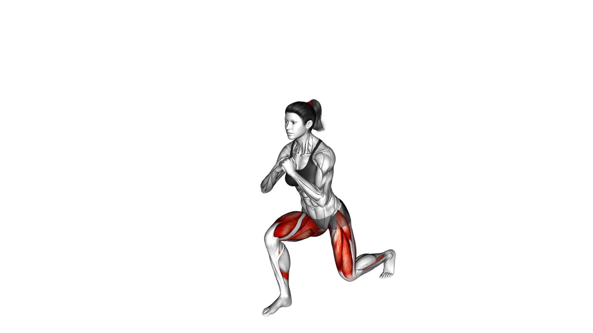 Balance Rear Lunge (female) - Video Exercise Guide & Tips