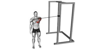 Band Cross Body One Arm Chest Press (male) - Video Exercise Guide & Tips