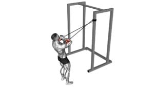 Band Cross Chest Biceps Curl (male) - Video Exercise Guide & Tips