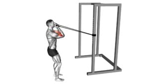 Band Horizontal Biceps Curl (male) - Video Exercise Guide & Tips