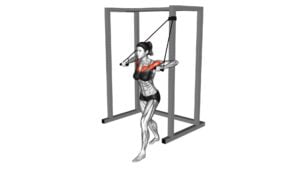 Band Low Alternate Chest Press (female) - Video Exercise Guide & Tips