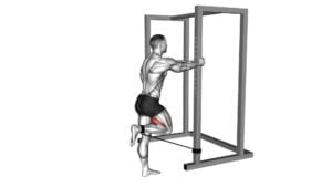 Band Standing Leg Curl (male) - Video Exercise Guide & Tips