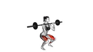 Barbell Clean Grip Front Squat (Female) - Video Exercise Guide & Tips