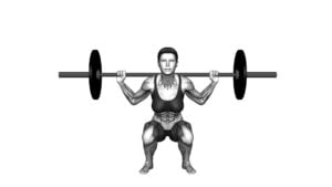 Barbell Squat - Knees - End Position (Wrong Right) (Female) - Video Exercise Guide & Tips