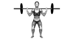 Barbell Squat - Knees - Middle Position (Wrong Right) (Female) - Video Exercise Guide & Tips