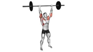 Barbell Standing Shoulders Press - Video Exercise Guide & Tips