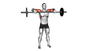 Barbell Wide-Grip Upright Row (front POV) - Video Exercise Guide & Tips