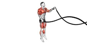 Battling Ropes Alternate Arms Jump Squat - Video Exercise Guide & Tips
