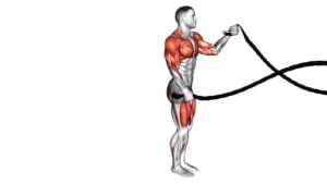 Battling Ropes Alternating Waves With Kneeling Get-Up (Male) - Video Exercise Guide & Tips