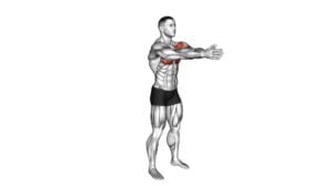 Bodyweight Standing Straight Arm Chest Fly (male) - Video Exercise Guide & Tips