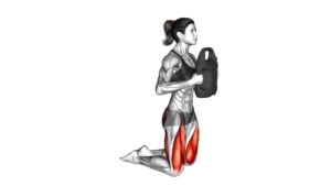 Bottle Weighted Kneeling Squat (female) - Video Exercise Guide & Tips