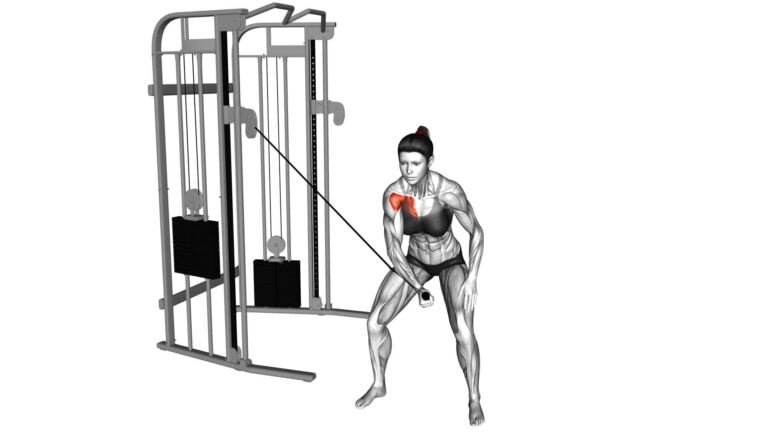 Cable Bent Over Single Arm Crossover (female) - Exercise Guide & Tips