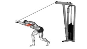 Cable High Pulley Straight Bar Overhead Triceps Extension - Video Exercise Guide & Tips