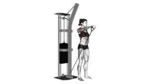 Cable One Arm Front Raise (female) - Video Exercise Guide & Tips