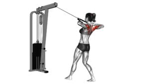 Cable Standing Rear Delt Row (With Rope) (Female) - Video Exercise Guide & Tips