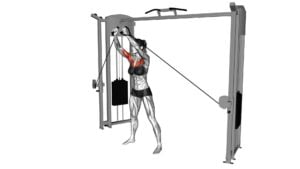 Cable Upper Chest Crossovers (female) - Video Exercise Guide & Tips