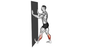 Calf Push Stretch With Hands Against Wall - Video Exercise Guide & Tips