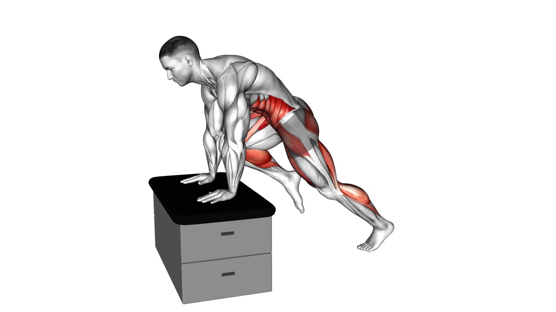 Cross Climber on a Padded Stool (Male) - Video Exercise Guide & Tips