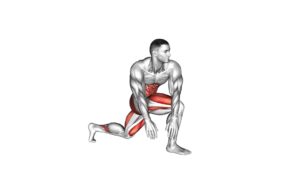 Crossover Kneeling Hip Flexor Stretch (male) - Video Exercise Guide & Tips