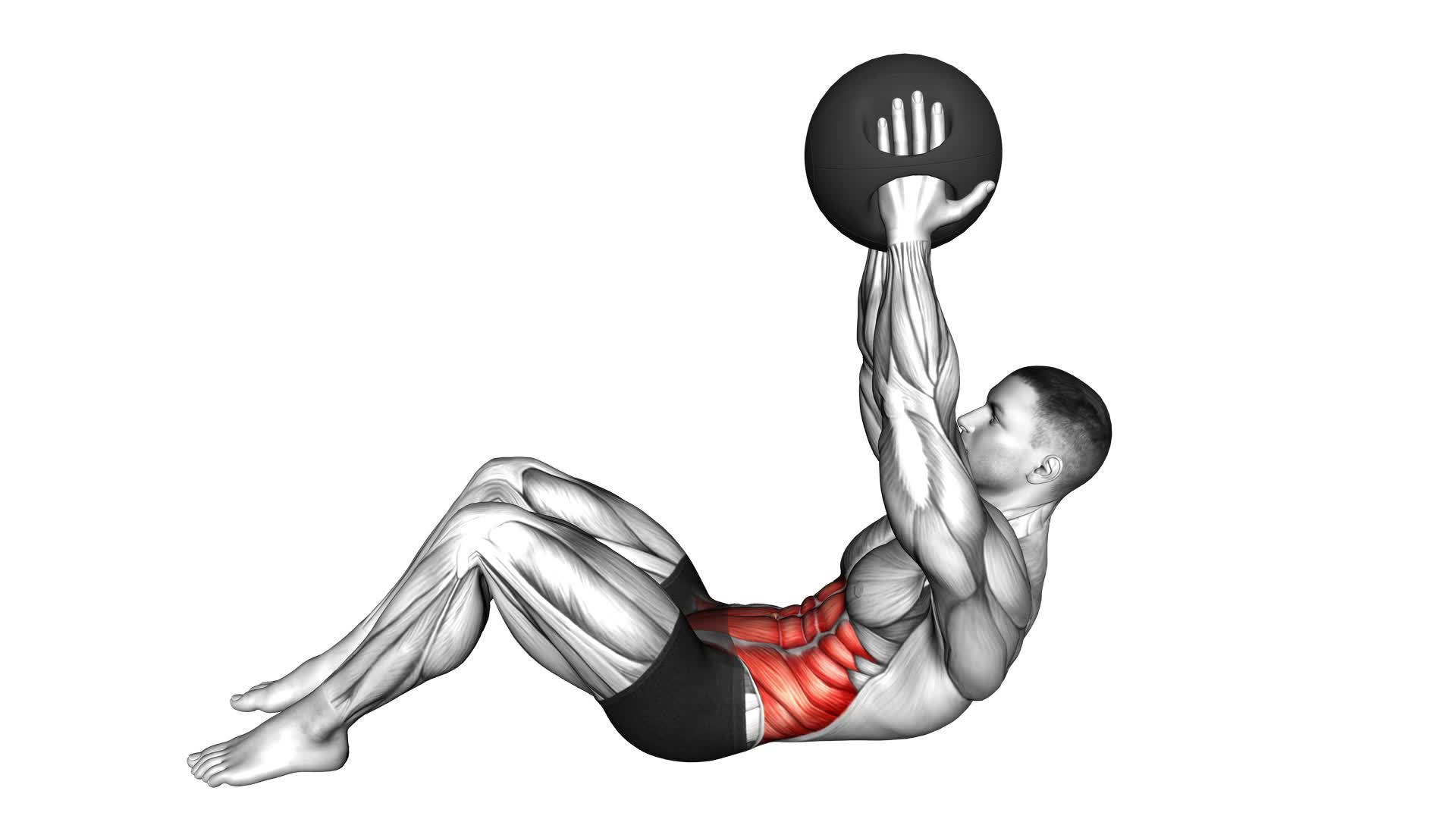 Crunch With Medicine Ball - Video Exercise Guide & Tips