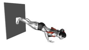 Decline Push-Up Against Wall (Female) - Video Exercise Guide & Tips
