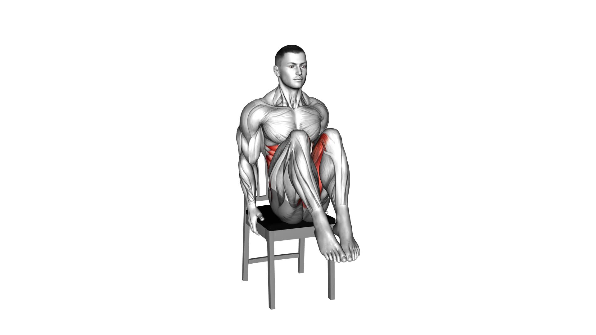 Diagonal In Out on Chair (male) - Video Exercise Guide & Tips