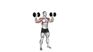 Dumbbell Alternate Shoulder Press (male) - Video Exercise Guide & Tips