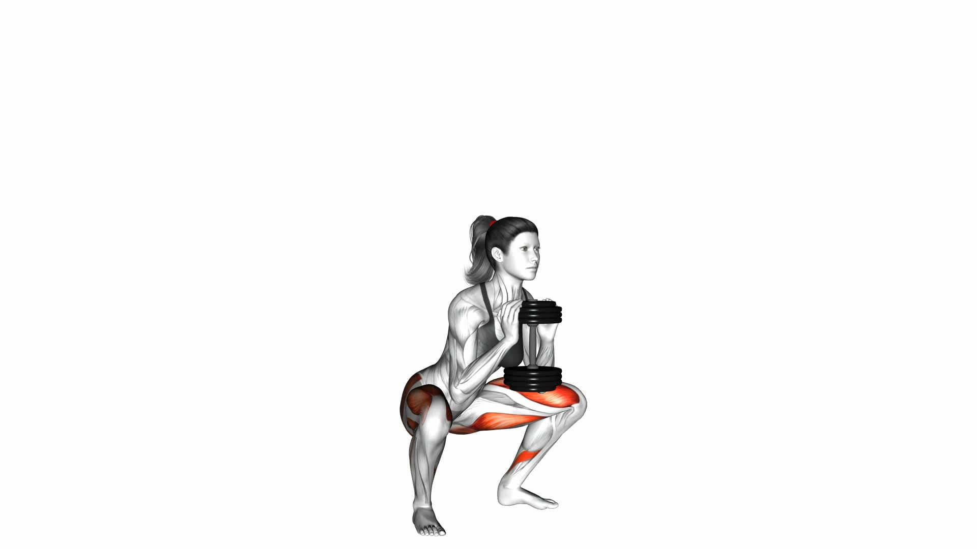 Dumbbell Goblet Squat (female) - Video Exercise Guide & Tips