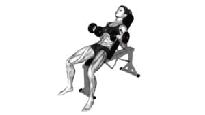 Dumbbell Incline Biceps Curl (female) - Video Exercise Guide & Tips