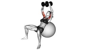 Dumbbell Incline Fly on Exercise Ball (female) - Video Exercise Guide & Tips