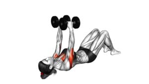 Dumbbell Lying on Floor Hammer Press (female) - Video Exercise Guide & Tips