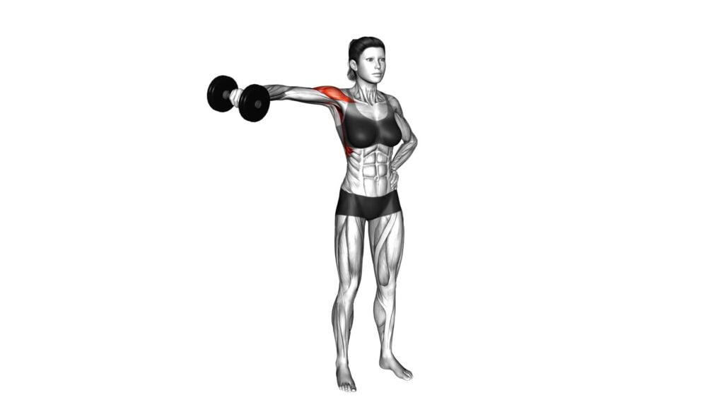 Dumbbell One Arm Lateral Raise Female Exercise Guide And Tips