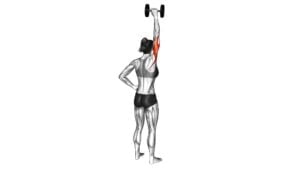 Dumbbell One Arm Triceps Extension (female) - Video Exercise Guide & Tips