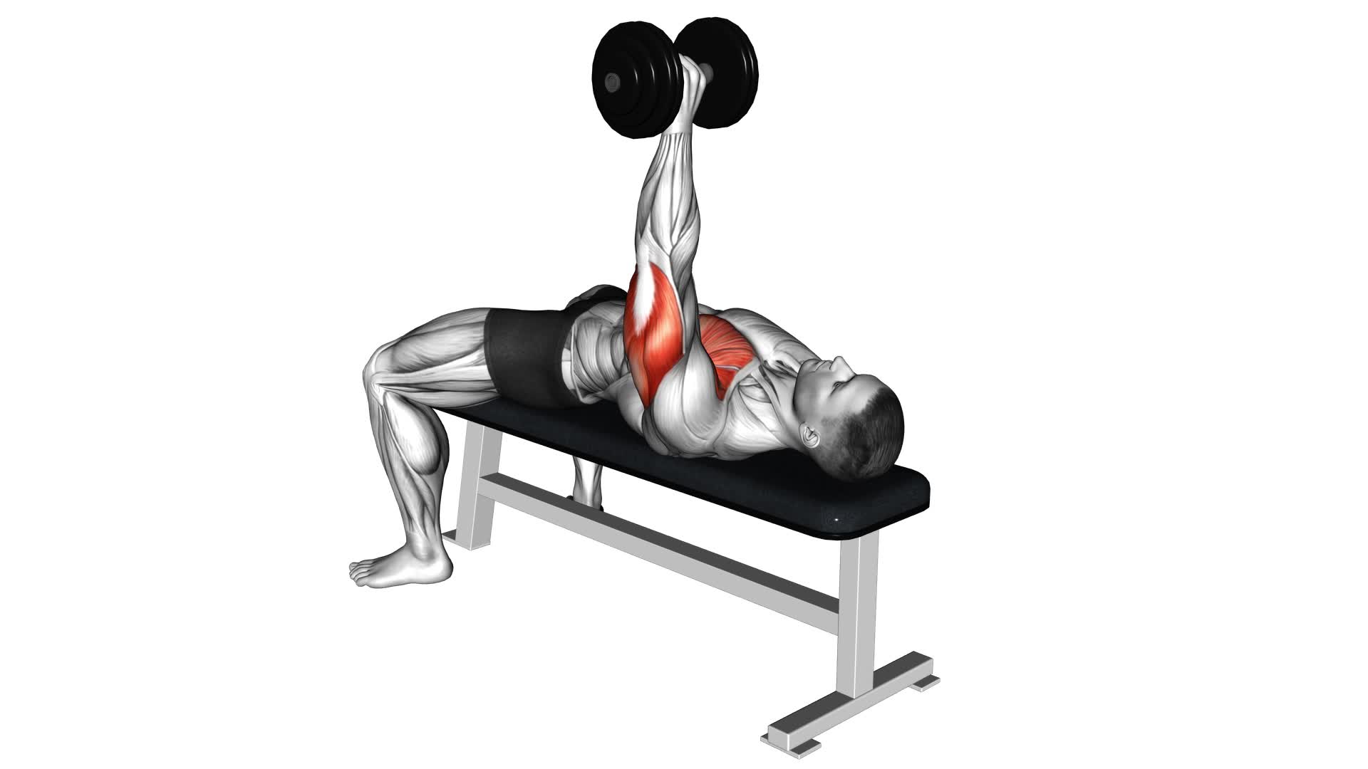 Dumbbell One Arm Wide Grip Bench Press - Video Exercise Guide & Tips