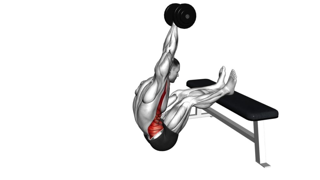 Dumbbell Overhead Sit-Up: Bench Variation (Male) - Video Guide & Tips