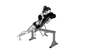 Dumbbell Prone Incline Curl (female) - Video Exercise Guide & Tips