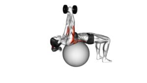 Dumbbell Pullover on Exercise Ball (female) - Video Exercise Guide & Tips