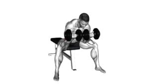 Dumbbell Seated Double Concentration Curl - Video Exercise Guide & Tips