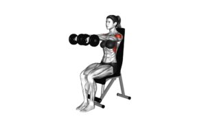 Dumbbell Seated Front Raise (female) - Video Exercise Guide & Tips
