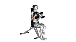 Dumbbell Seated Hammer Curl (female) - Video Exercise Guide & Tips