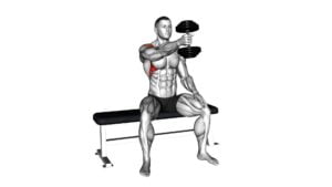 Dumbbell Seated Single Arm Front Raise (male) - Video Exercise Guide & Tips
