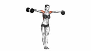 Dumbbell Standing Bent Arm Lateral Raise (Female) - Video Exercise Guide & Tips