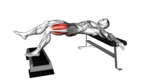 Elevated Single Leg Hip Thrust (male) - Video Exercise Guide & Tips