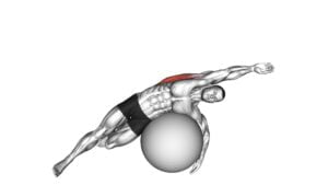 Exercise Ball Lying Side Lat Stretch - Video Exercise Guide & Tips