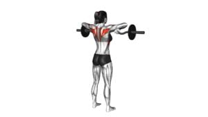 EZ Bar Standing Upright Row (female) - Video Exercise Guide & Tips