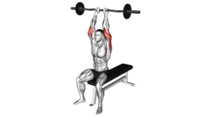 EZ Barbell Seated Triceps Extension - Video Exercise Guide & Tips