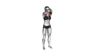 Hands Behind Head Chest Squeeze (female) - Video Exercise Guide & Tips