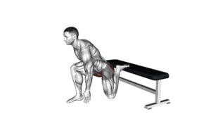 Hip Flexor Stretch Rear Foot Elevated (Male) - Video Exercise Guide & Tips