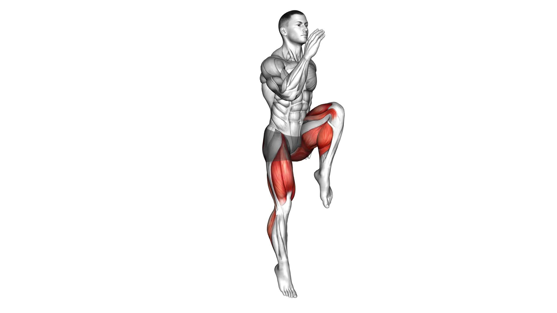 Jumping Single Leg Lunge - Video Exercise Guide & Tips